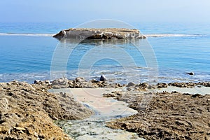 Dead Sea shore beach natural mineral quiet water