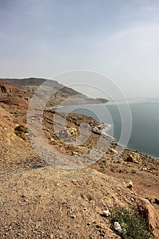 Dead Sea shore in Jordan