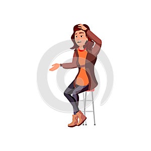 dead tired woman after work week at home cartoon vector