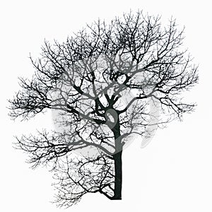 Dead Tree Silhouette Isolated