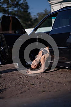 Dead woman in car