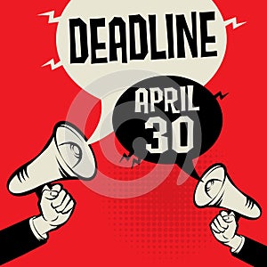 Deadline - April 30