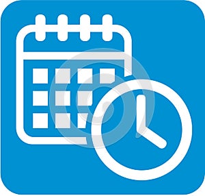 Deadline button with calendar and clock