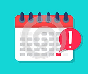 Deadline on calendar. Date of appointment. Agenda in business plan. Schedule of events in month. Online meeting symbol. Reminder