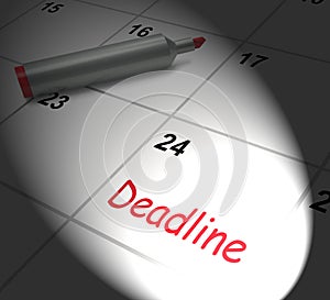 Deadline Calendar Displays Due Date And Cutoff photo