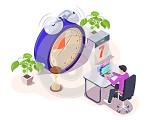 Deadline calendar vector save time and management