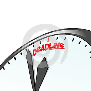 Deadline clock, time concept. Business background. Internet marketing. Daily infographic