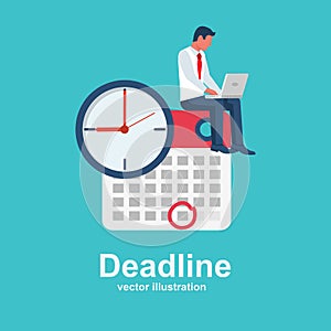 Deadline concept. Business metaphor. Business tasks scheduling on week