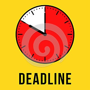 Deadline concept clock illustration