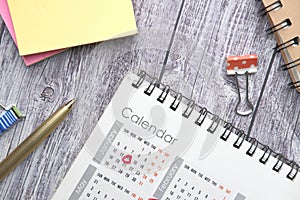 deadline concept with red mark on calendar date