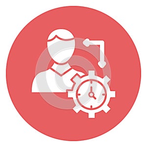 Deadline, efficiency . Vector icon which can easily modify or edit