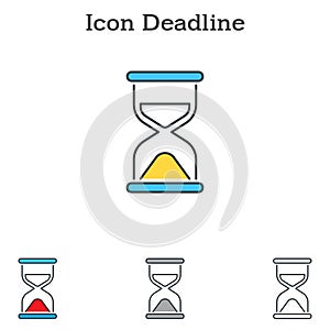 Deadline flat icon design for infographics and businesses