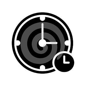 Deadline glyph flat vector icon