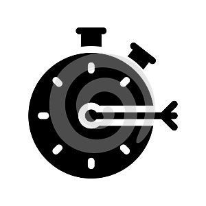 Deadline vector glyph flat icon
