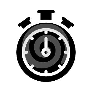 Deadline vector glyph flat icon