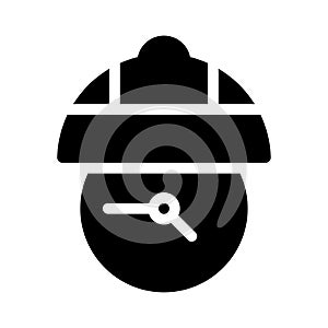 Deadline vector glyph flat icon