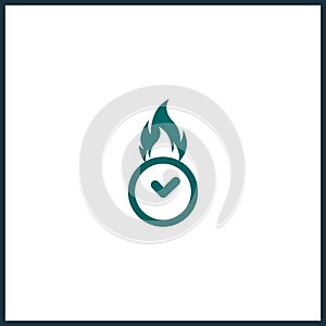 deadline logo. Time icon  fire Clock vector icon  deadline simple icon