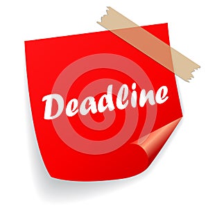 Deadline reminder note paper