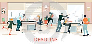 Deadline Situation, Office Chaos, Time Shortage.