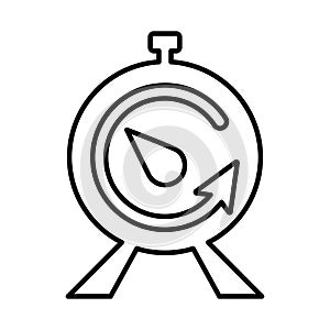 Deadline, stopwatch line icon. Outline vector