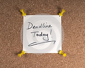 Deadline Today Memo