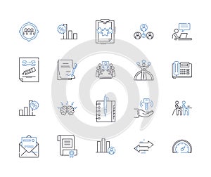 Deadline and urgency line icons collection. Pressure, Time-sensitive, Rush, Countdown, Impending, Imminent, Immediate