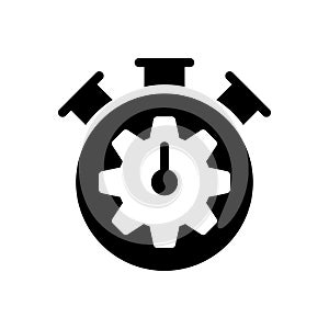 Deadline vector glyph flat icon