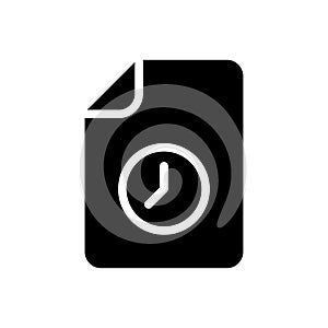 Deadline vector glyph flat icon