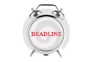 Deadline word on the alarm clock photo