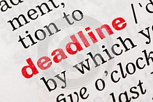 Deadline Word Definition