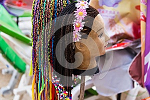 Deadlock hair style display head puppet