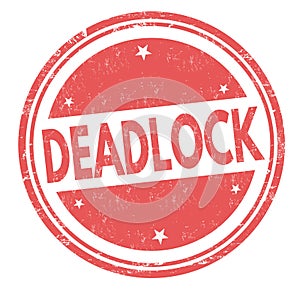 Deadlock sign or stamp