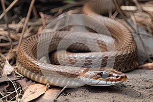 Deadly brown snake in Australia