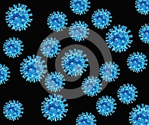 deadly coronavirus particles under transmission electron microscopy TEM