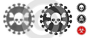 Deadly Virus Halftone and Solid Icon