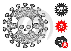 Deadly Virus Polygonal Web Vector Mesh Illustration