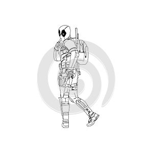 Deadpool outline