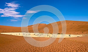 Deadvlei with dead trees in the Namib desert of Namibia