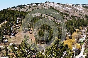 Deadwood hills and buildings