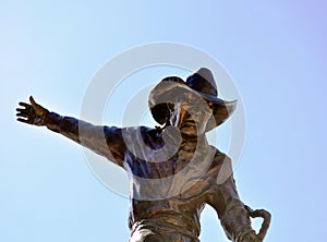 Deadwood rodeo rider statue photo