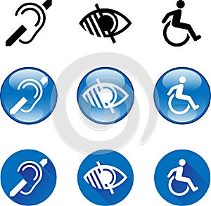 Deaf, Blind, Disabled Symbols