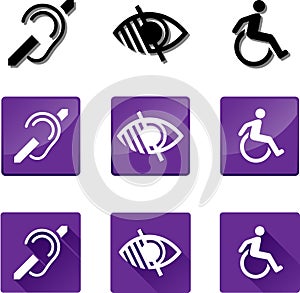 Deaf, Blind, Disabled Symbols