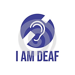 Deaf sign symbol vector illlustration
