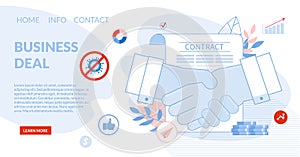 Deal Agreement Cooperation Business Landing Page