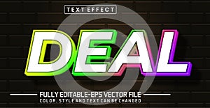 Deal editable text effect - neon text style