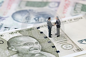 Deal, negotiation and collaboration for India financial and econ