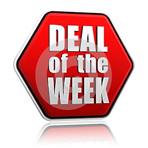 Deal of the week in red hexagon