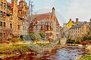 Dean Village. Edinburgh tourist attraction.