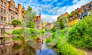 Dean Village in Edinburgh, Scotland photo