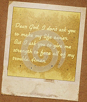 Dear god card grunge vintage